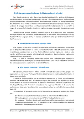 LES SYSTEMES DE GESTION DES IDENTITES ET DES ACCES : MISE EN ŒUVRE ET ...