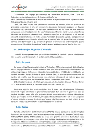 LES SYSTEMES DE GESTION DES IDENTITES ET DES ACCES : MISE EN ŒUVRE ET ...