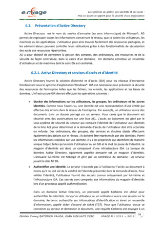 LES SYSTEMES DE GESTION DES IDENTITES ET DES ACCES : MISE EN ŒUVRE ET ...