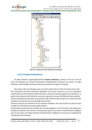 LES SYSTEMES DE GESTION DES IDENTITES ET DES ACCES : MISE EN ŒUVRE ET ...