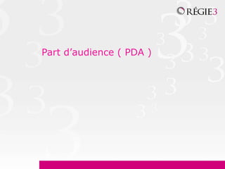 Part d’audience ( PDA )
 