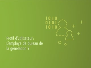 Profil d’utilisateur :
L’employé de bureau de
la génération Y
 