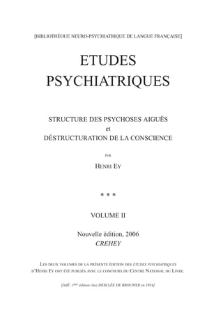 Henri Ey - Etudes_psychiatriques  