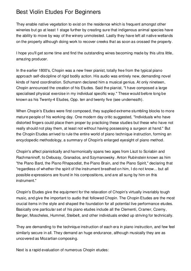 Best Violin Etudes For Beginners