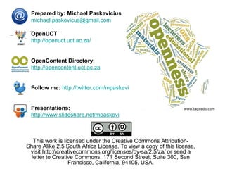 Supporting innovation in educational technology by enabling open educational practices