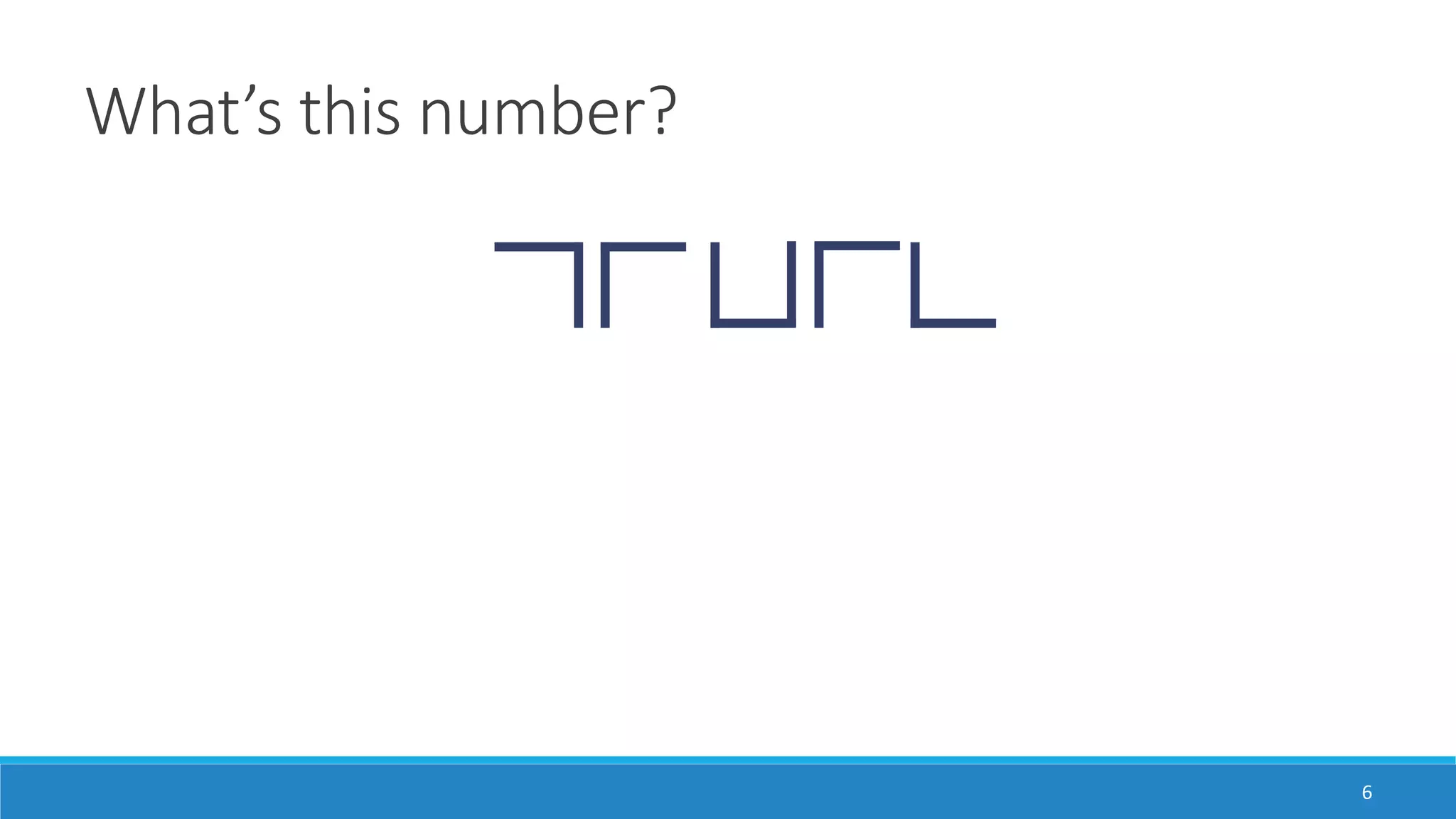 What’s this number?
6
 