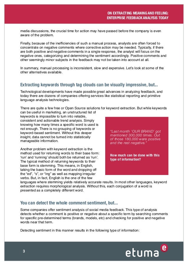 Etuma Whitepaper On Extracting Meaning And Feeling Enterprise Feedb Etuma Whitepaper On Extracting Meaning And Feeling Enterprise Feedb