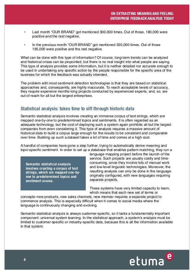 Etuma Whitepaper On Extracting Meaning And Feeling Enterprise Feedb Etuma Whitepaper On Extracting Meaning And Feeling Enterprise Feedb