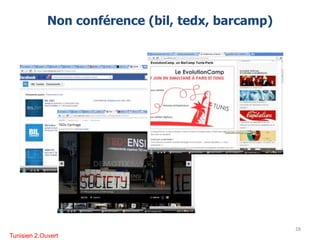 Non conférence (bil, tedx, barcamp)
28
Tunisien 2.Ouvert
 