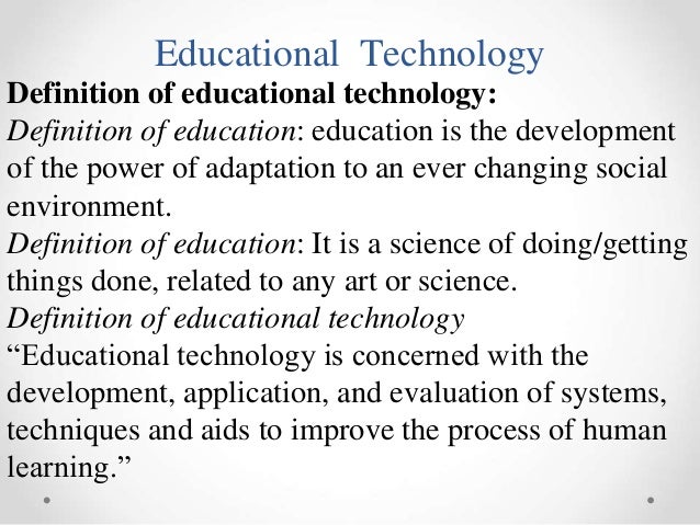 technology in education meaning