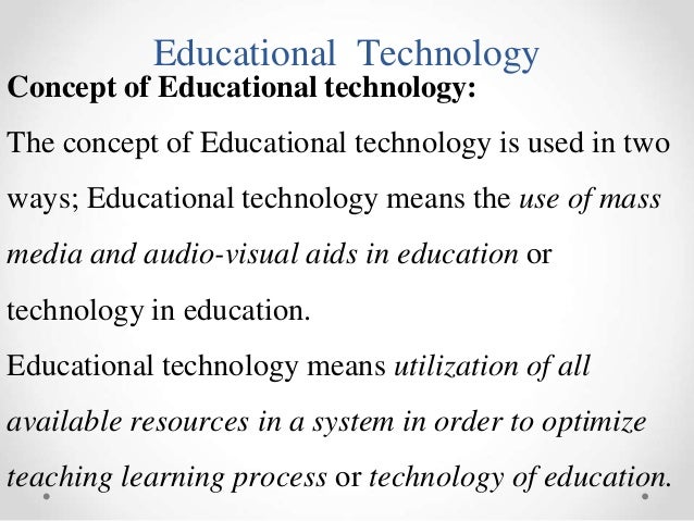educational technology definition and meaning