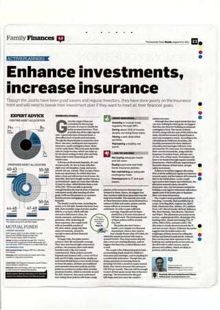 Enhance investments, increase insurance