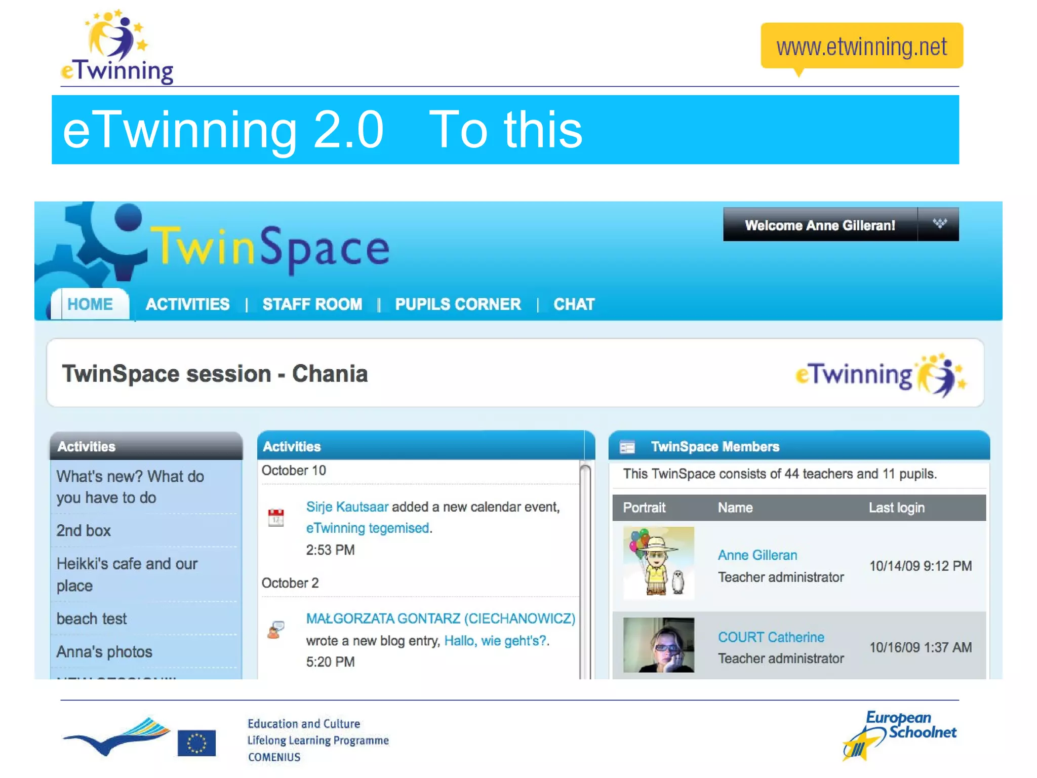 eTwinning 2.0  To this 
