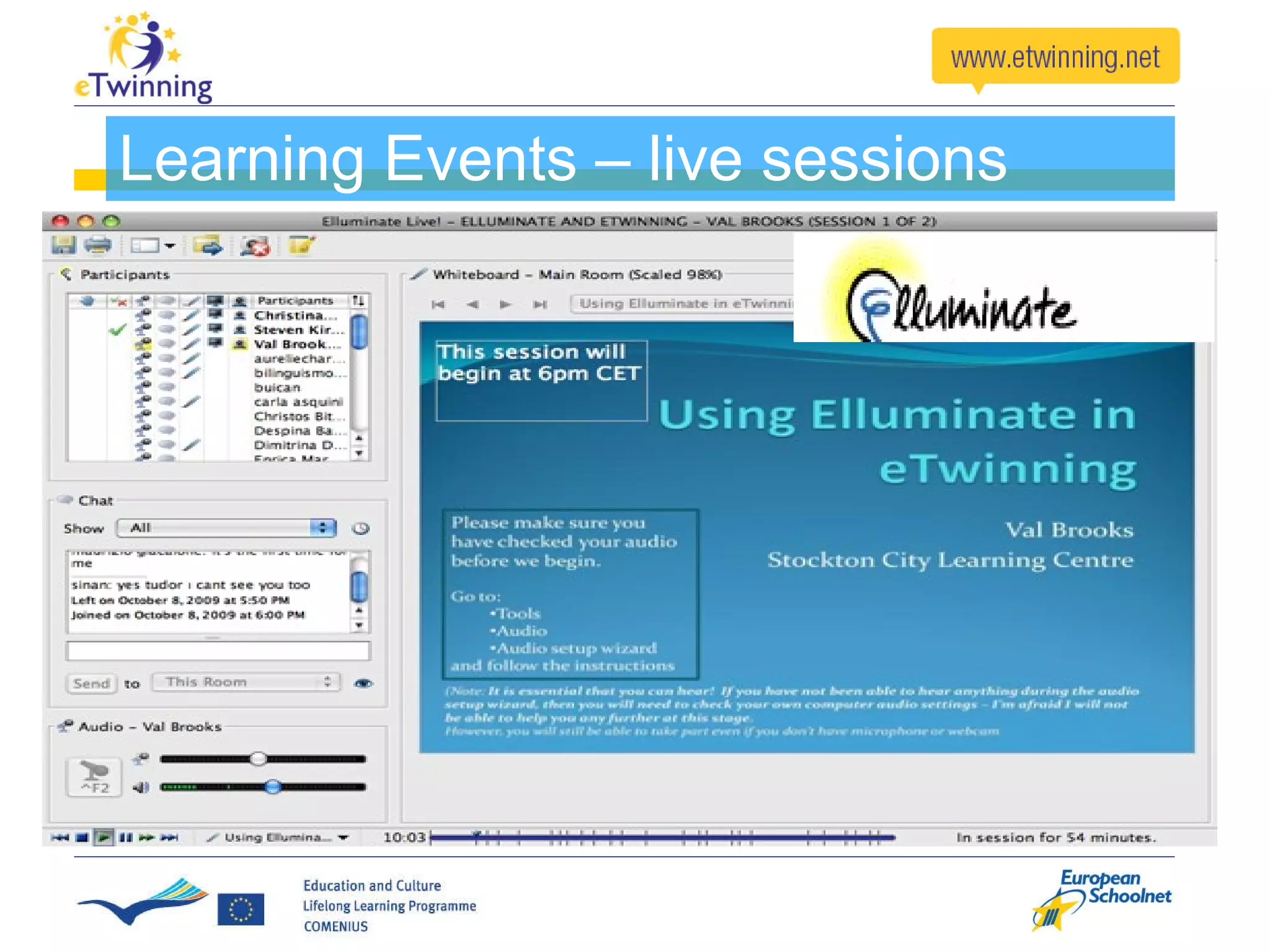 Learning Events – live sessions 