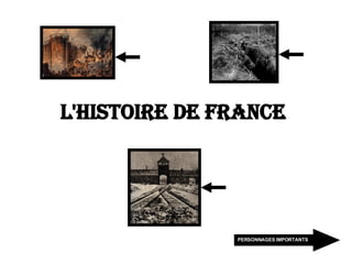 L'Histoire de France   PERSONNAGES IMPORTANTS 