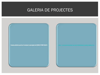 GALERIA DE PROJECTES
 