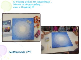 Ο πίνακας φτάνει στη Χρυσούπολη …
λύνεται το αίνιγμα-γρίφος….
είναι ο Χειμώνας !!!!
προβληματισμός ????
 