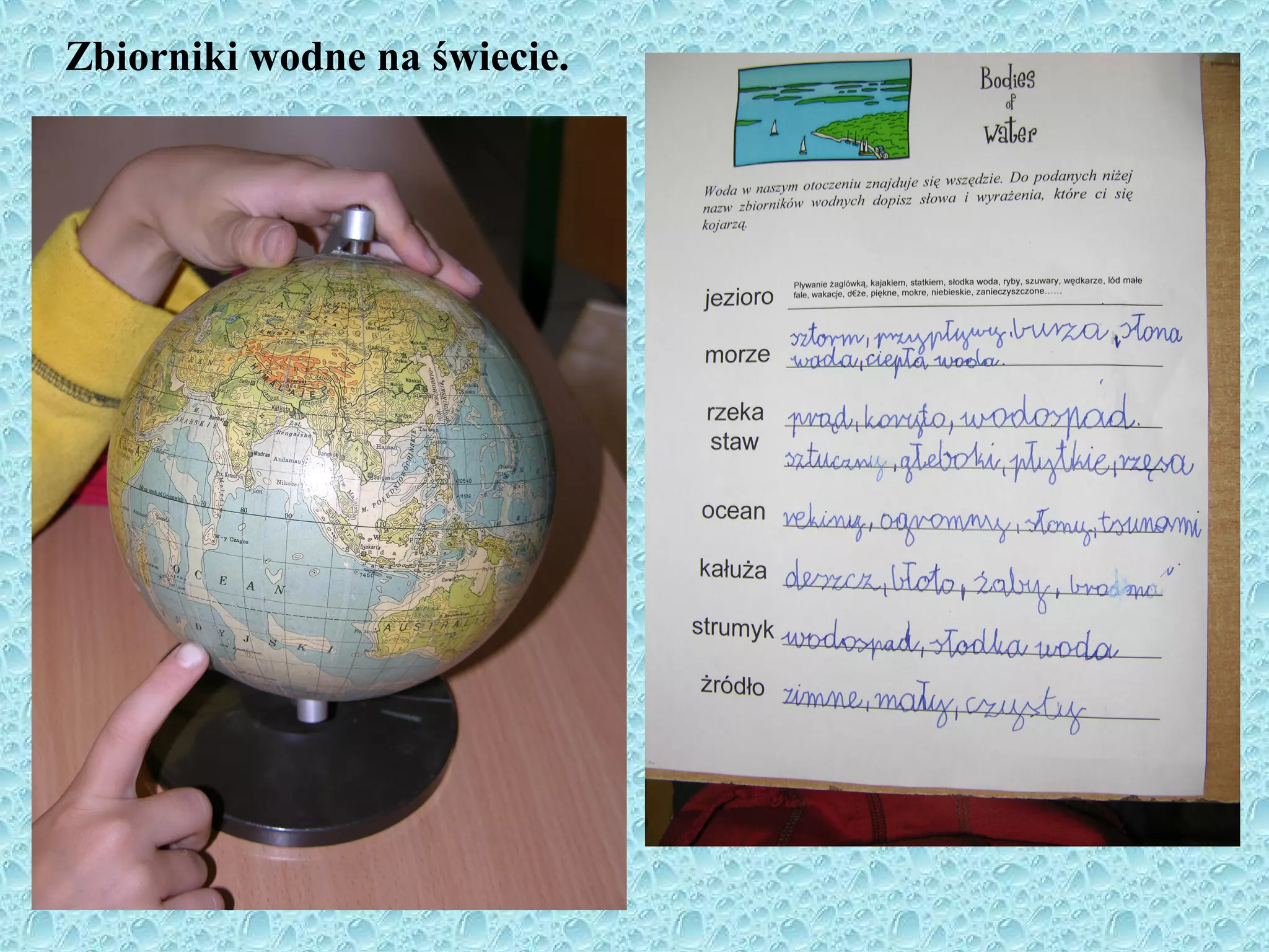 Zbiorniki wodne na świecie.
 