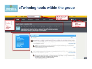eTwinning tools within the group
 