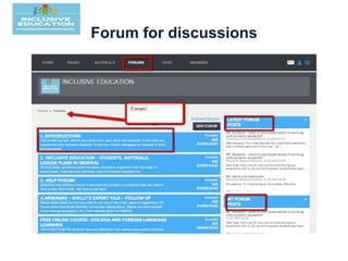 Forum for discussions
 