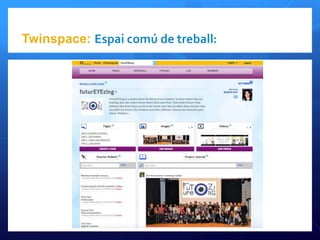 20
Twinspace: Espai comú de treball:
 