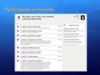 Participació en fòrums
 