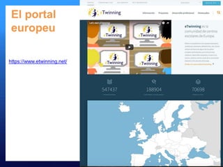 El portal
europeu
https://www.etwinning.net/
 