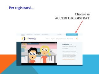 Per registrarsi...
Cliccare su
ACCEDI O REGISTRATI
 