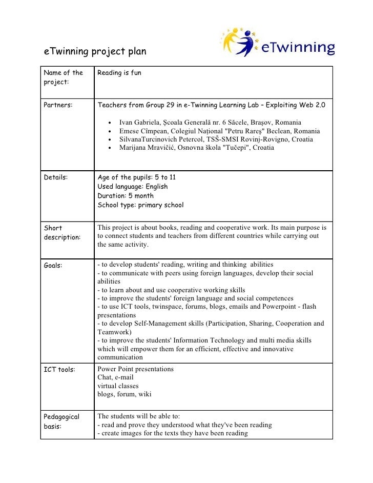 etwinning project planning form group 29