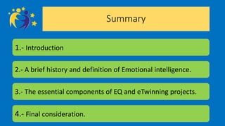 eTwinning online seminar: The importance of emotional intelligence in school.