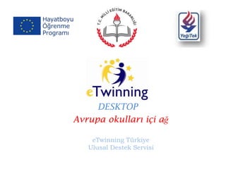 DESKTOP
Avrupa okulları içi ağ
eTwinning Türkiye
Ulusal Destek Servisi

 