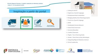 Inspiração a partir do portal
Encontro Regional eTwinning – O trabalho colaborativo em diferentes contextos
Lisboa: 27 – 28 de setembro de 2019
 