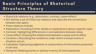 Rhetorical Structure Model in Advanced Discourse Analysis | PDF