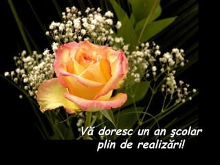 Vă doresc un an şcolar plin de realizări! 