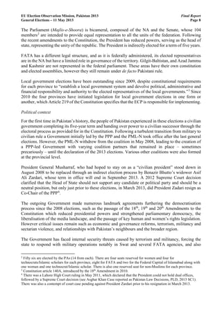 EU 2013 Pakistan Election Observation Mission (report)