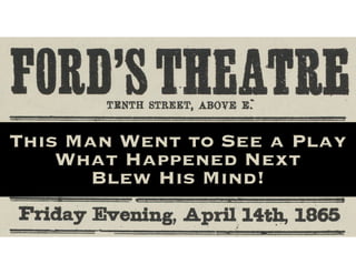 This Man Went to See a Play
What Happened Next
Blew His Mind!
 