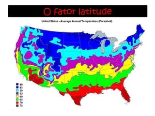 O fator latitude
 