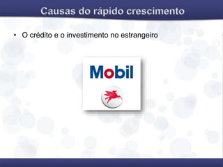 • O crédito e o investimento no estrangeiro
 