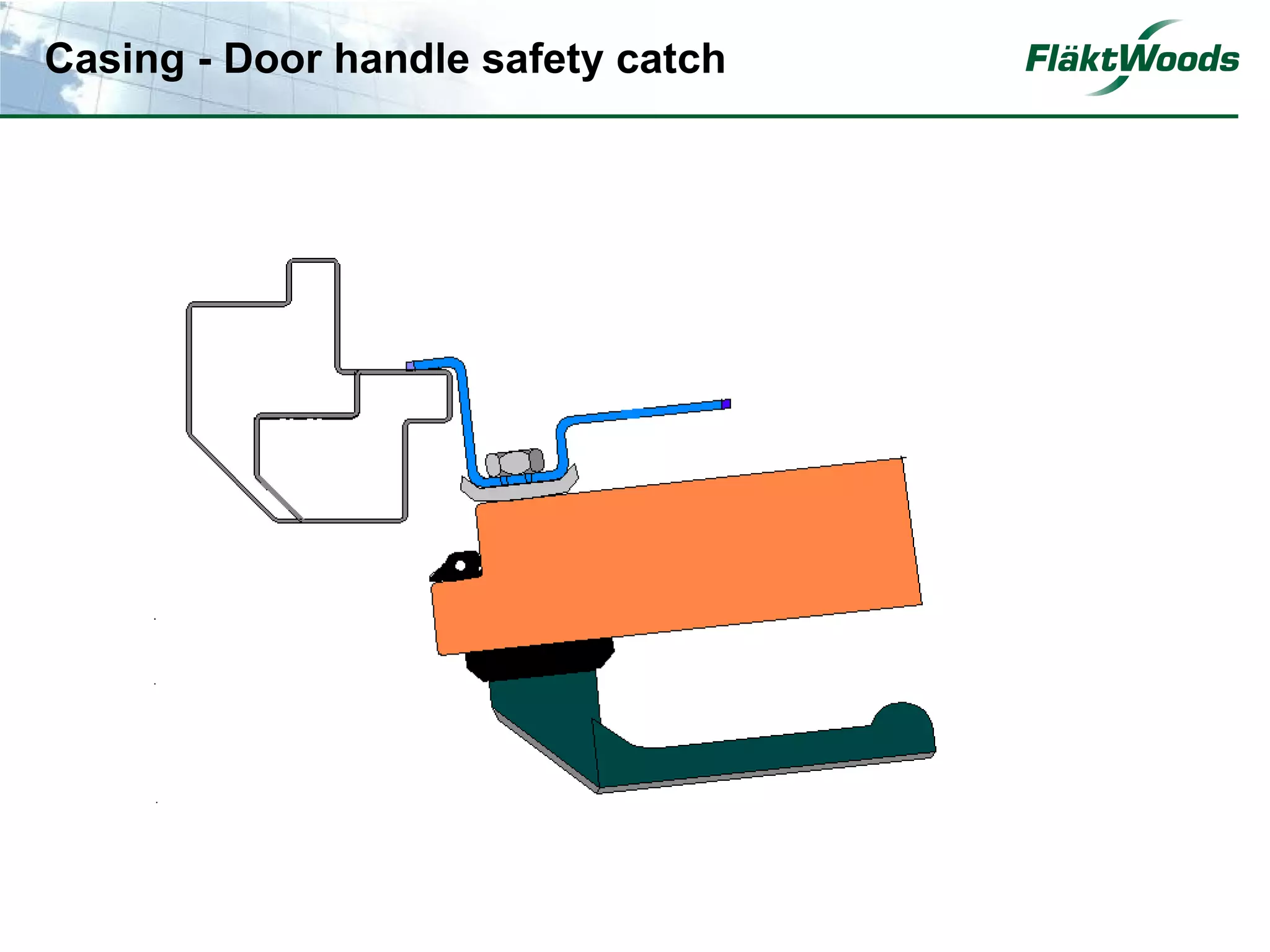 Casing - Door handle safety catch
 