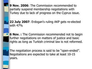 Turkish Negotiation EU And Turkey | PPT