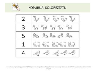 KOPURUA KOLOREZTATU
2
3
5
1
4
www.margarigela.blogspot.com / Piktogramak: Sergio Palau http://www.arasaac.org/ Lizentzia: CC (BY-NC-SA) Jabetza: Gobierno de
Aragón
 