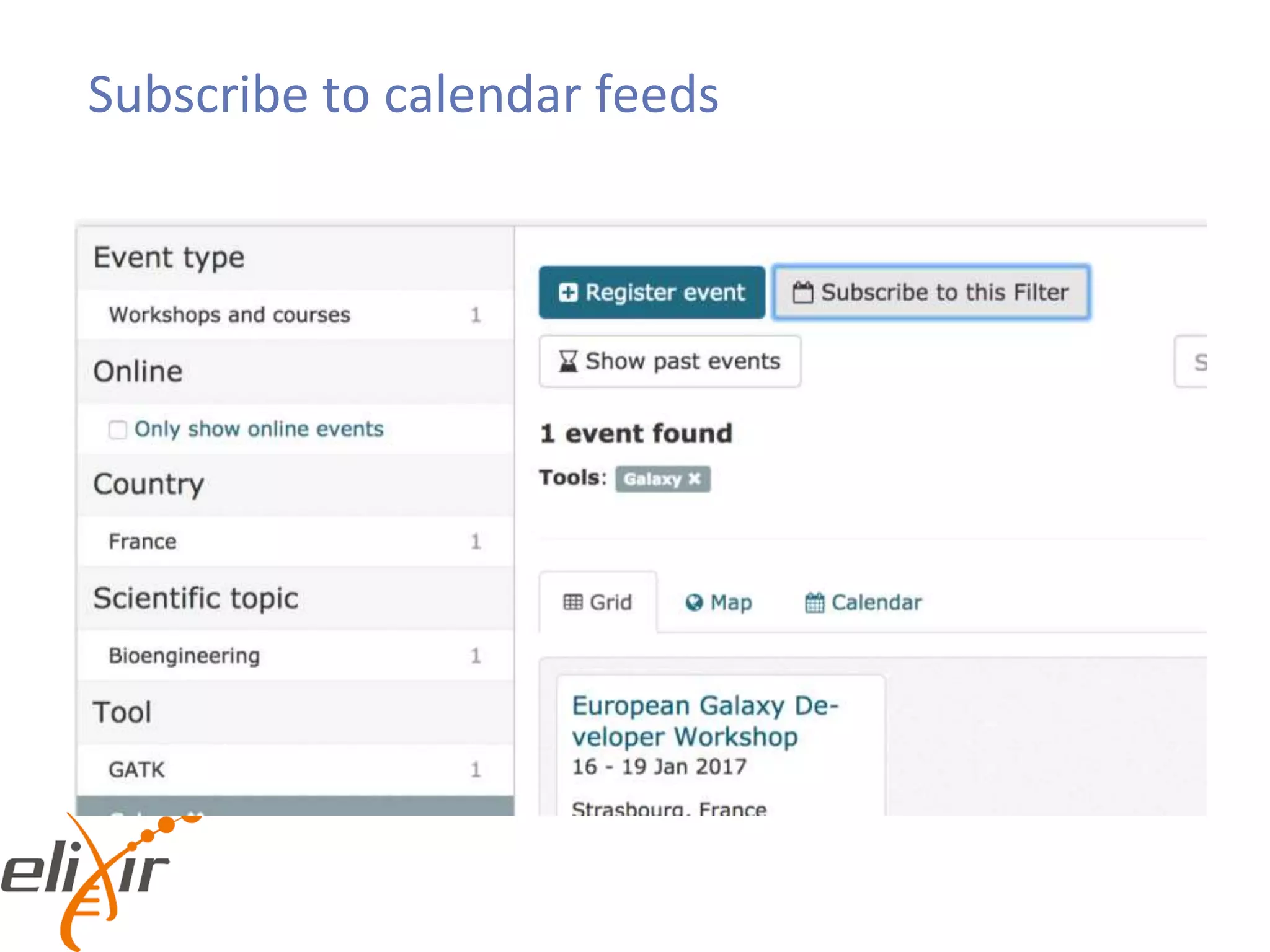Subscribe to calendar feeds
 
