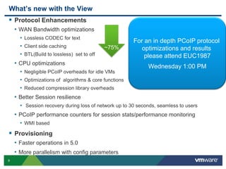 PCoIP and More - VMware View - Performance and Best Practices 
