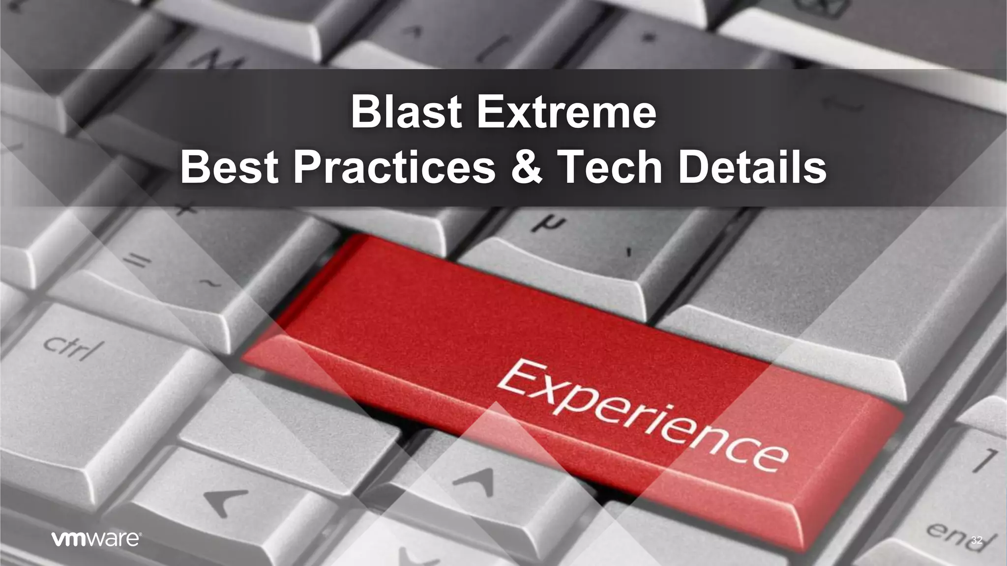 Blast Extreme
Best Practices & Tech Details
32
 