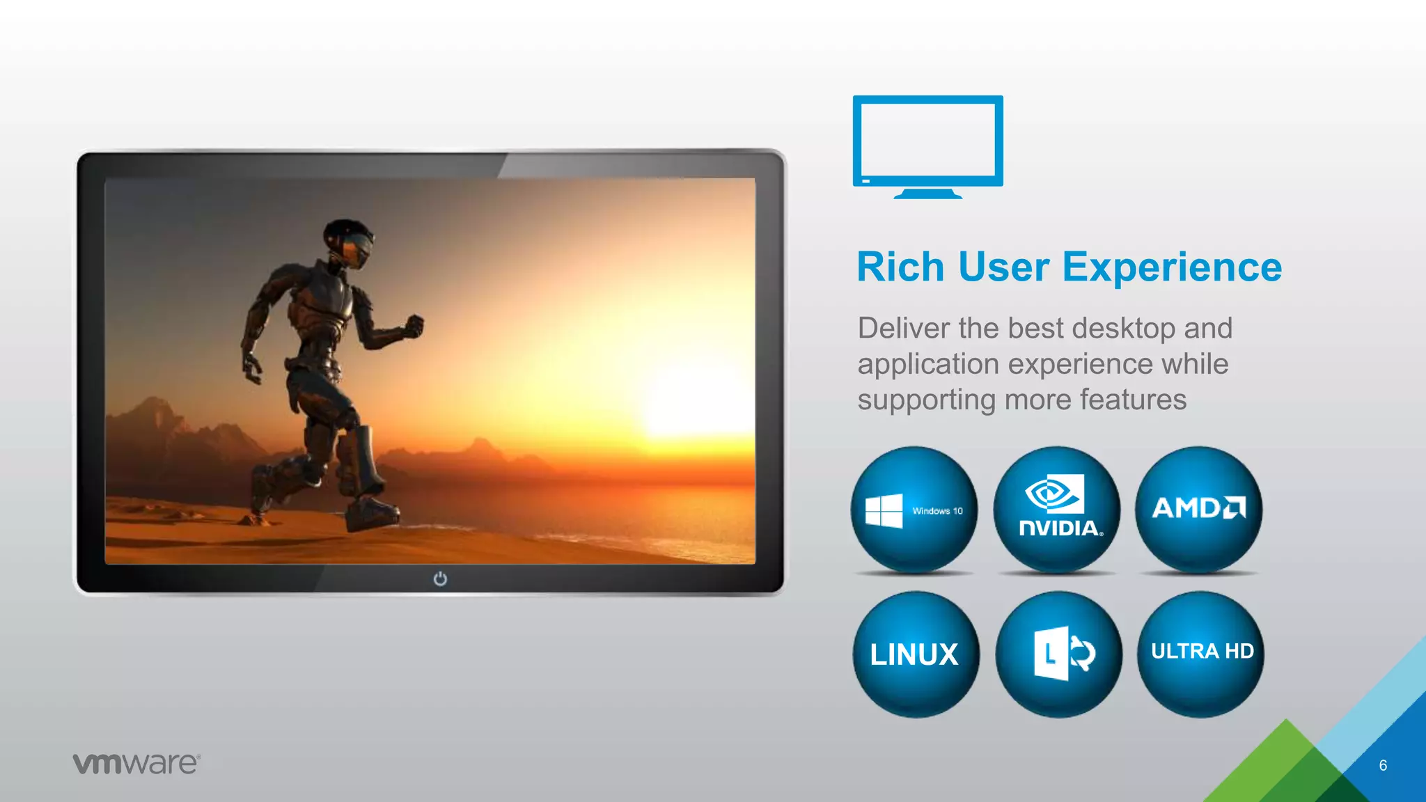 6
Rich User Experience
Deliver the best desktop and
application experience while
supporting more features
LINUX ULTRA HD
 