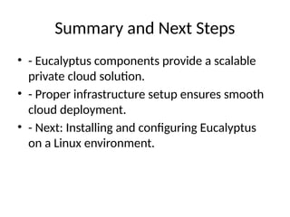 building cloud wit eucalyptus is described in this | PPTX