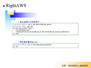 引用: JEUG羽深さん発表資料
n RightAWS
 