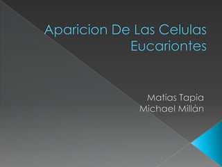 Aparicion De Las Celulas Eucariontes Matias Tapia  Michael Millán 