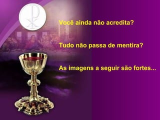 Você ainda não acredita?


Tudo não passa de mentira?


As imagens a seguir são fortes...
 