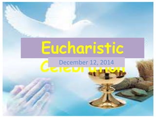Eucharistic 
Celebration December 12, 2014 
 